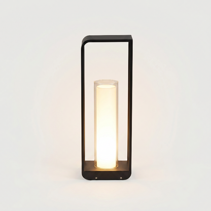 Tall Twilight outdoor solar lantern on white background