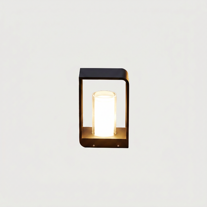 Small Twilight outdoor solar lantern on white background