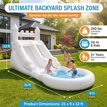 Commercial-Grade Inflatable Water Slide with Splash Pool