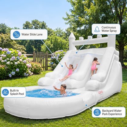 Commercial-Grade Inflatable Water Slide with Splash Pool