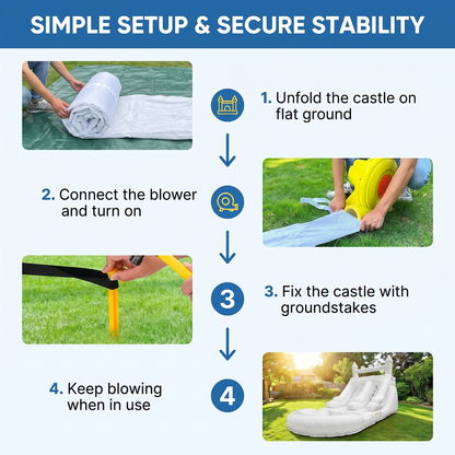 Commercial-Grade Inflatable Water Slide with Splash Pool