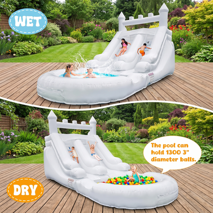 Commercial-Grade Inflatable Water Slide with Splash Pool