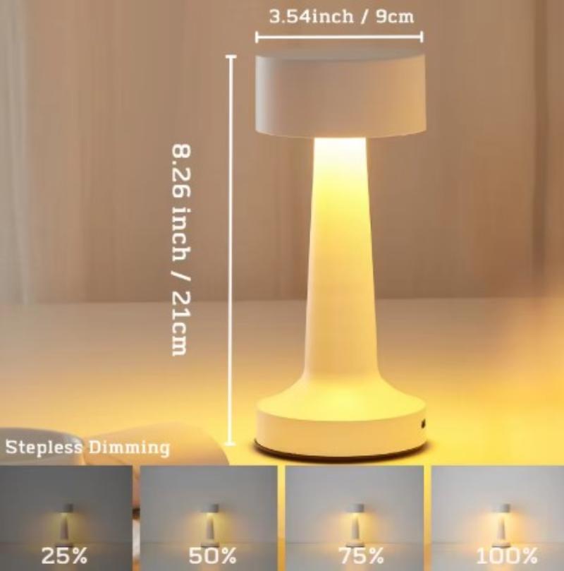 Portable and modern cordless table lamp, perfect for adding light and elegance to any space.