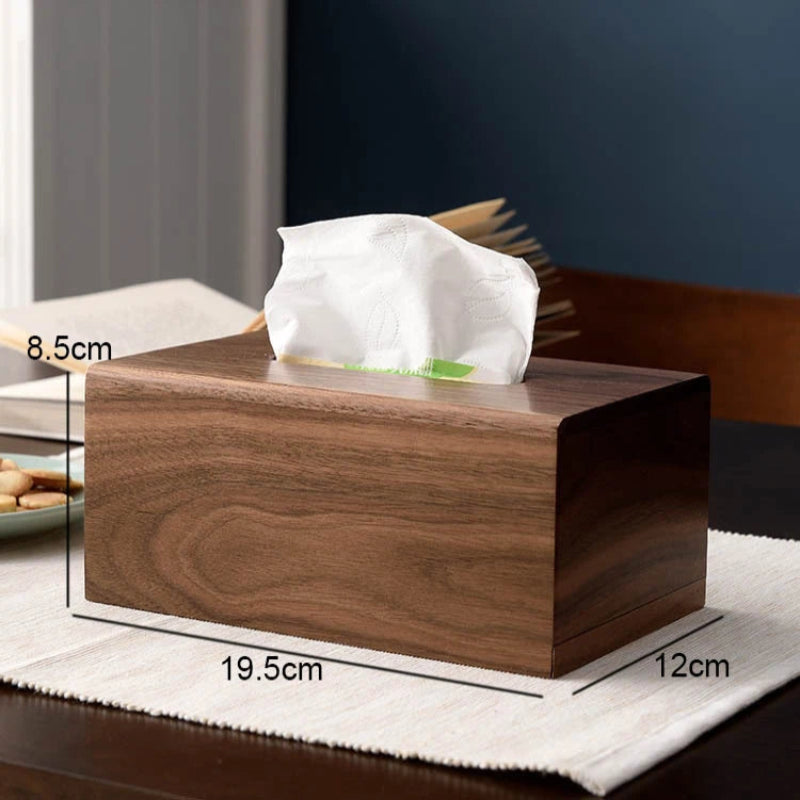 Wood tissue box dimensions.