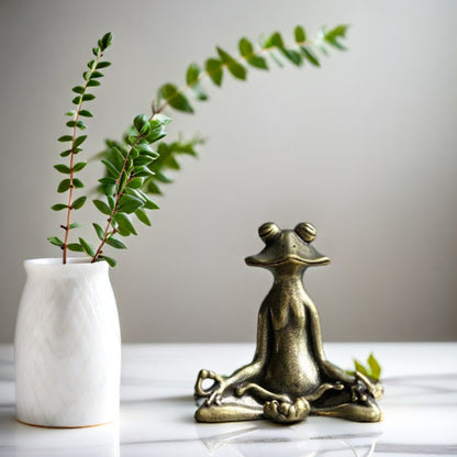 Handcrafted Zen Incense Frog, a serene home decor piece designed to hold incense sticks while adding a touch of tranquility to your space.