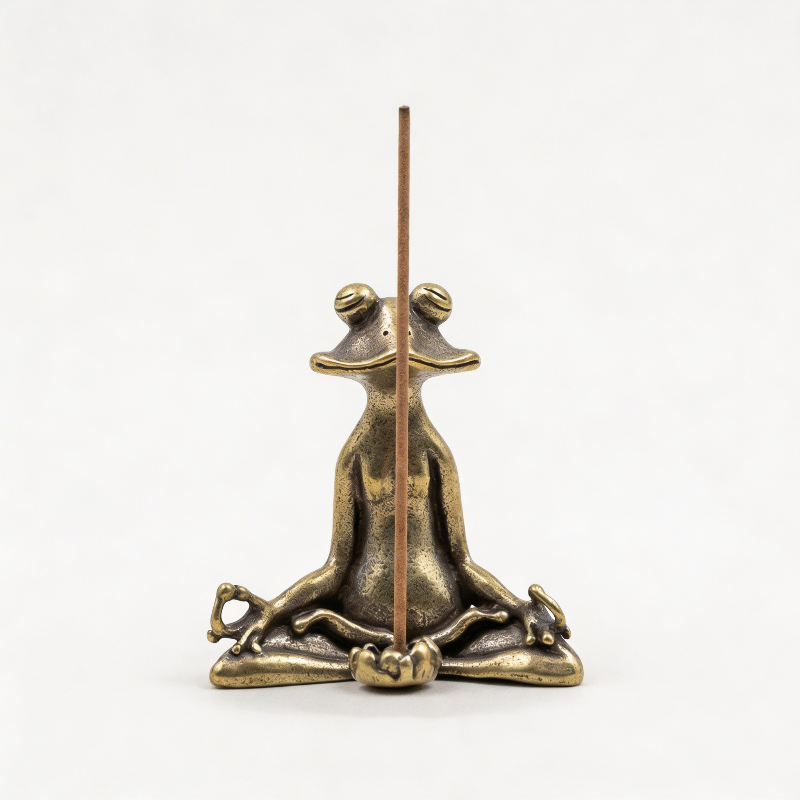Zen Incense Frog – Brass Incense Burner | Kiyo Home